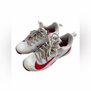 Nike Kids Cleats in White and Red
